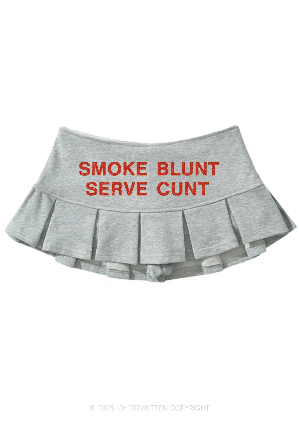Smoke Blunt Y2K Mini Pleated Skirts Cherrykitten