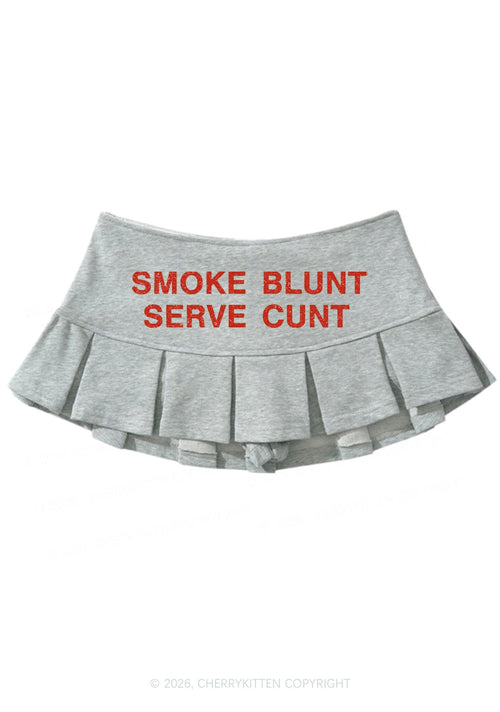 Smoke Blunt Y2K Mini Pleated Skirts Cherrykitten