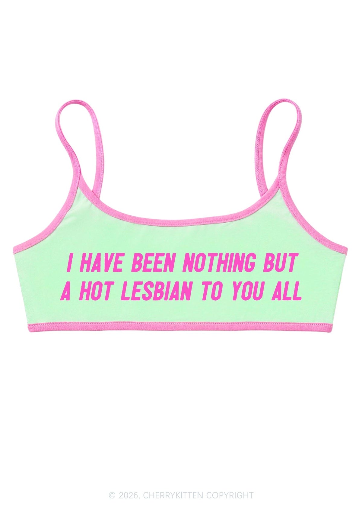 I Have Been A Hot Lesbian Pride Y2K Super Crop Cami Cherrykitten