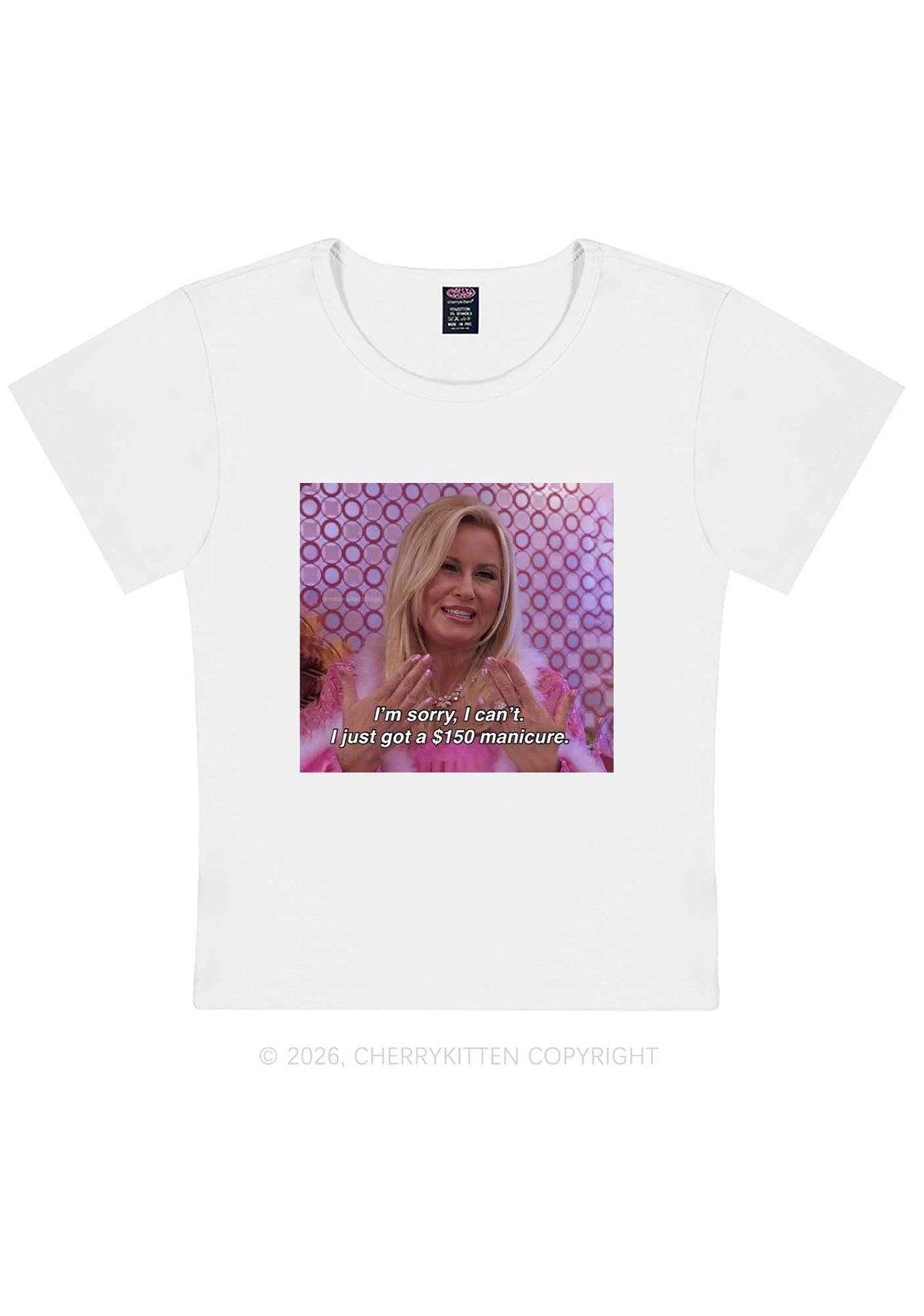 I Just Got Manicure Y2K Baby Tee Cherrykitten