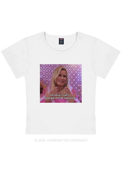 I Just Got Manicure Y2K Baby Tee Cherrykitten