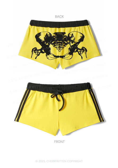 Pelvic Anatomy Y2K Drawstring Mini Shorts Cherrykitten