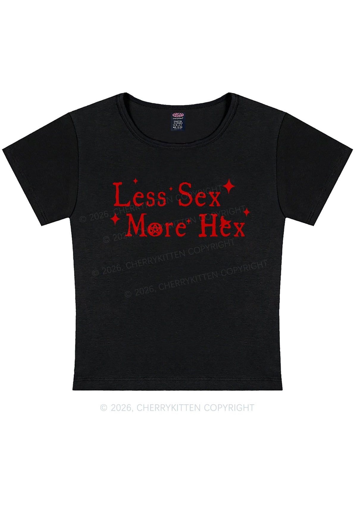 Less Sx More Hex Y2K Baby Tee Cherrykitten