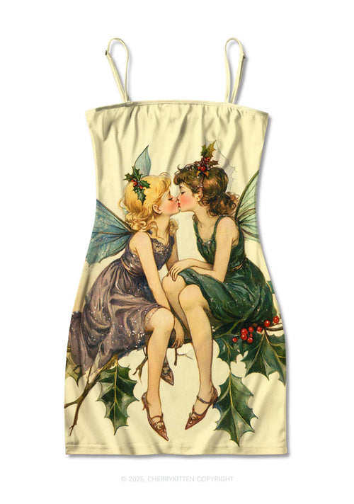 Fairy Kiss Pride Y2K Print Slip Dress Cherrykitten