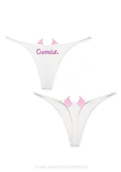 Glitter Special Cxmslxt Y2K Goth Angel Wings Bikini String Thong Cherrykitten
