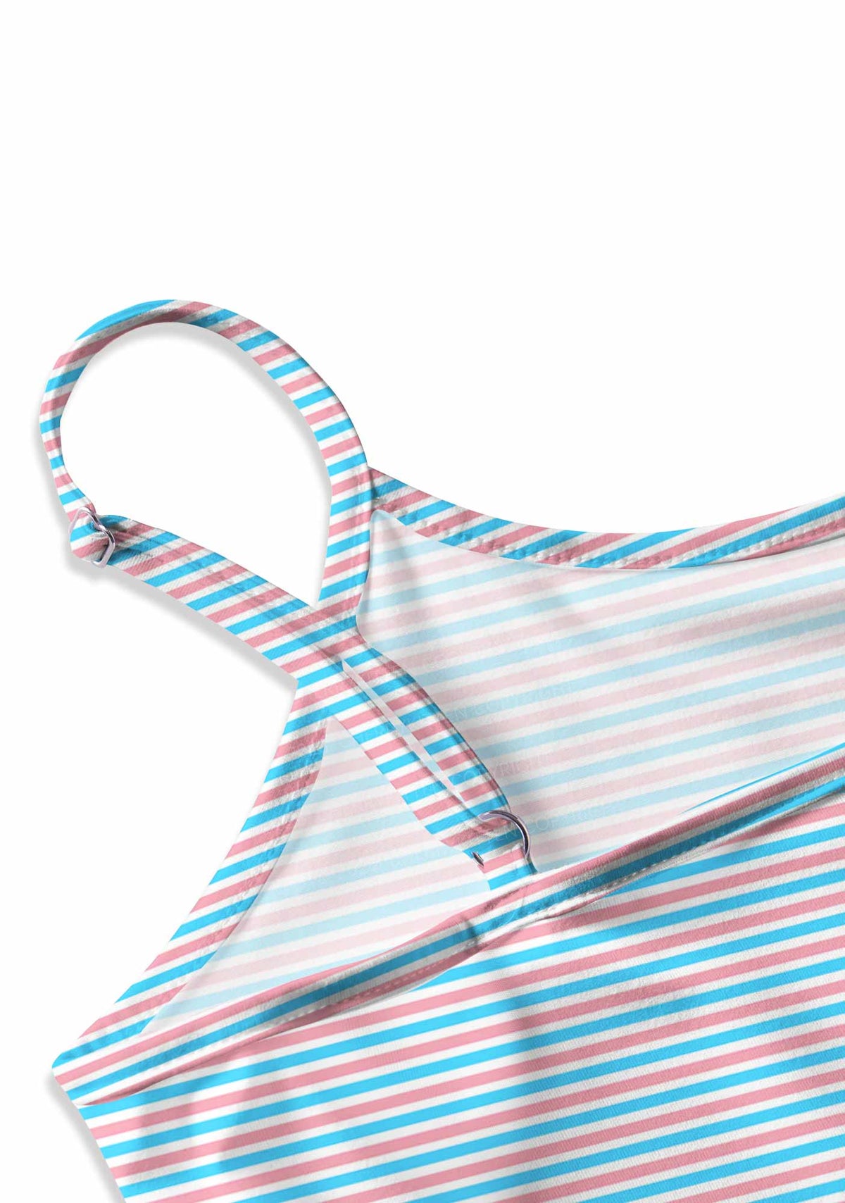 Trans Stripes Pride Y2K Print Slip Dress Cherrykitten
