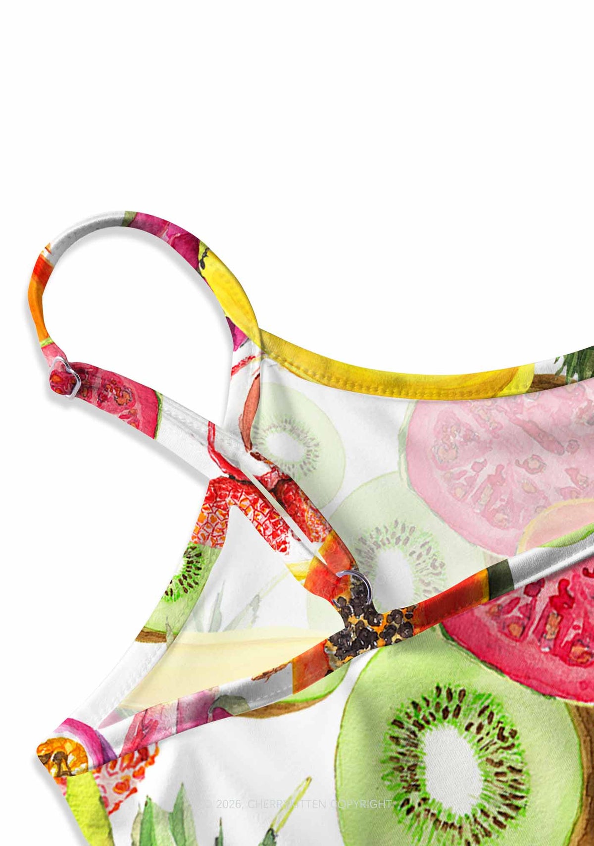 Tropical Fruit Pride Y2K Print Slip Dress Cherrykitten