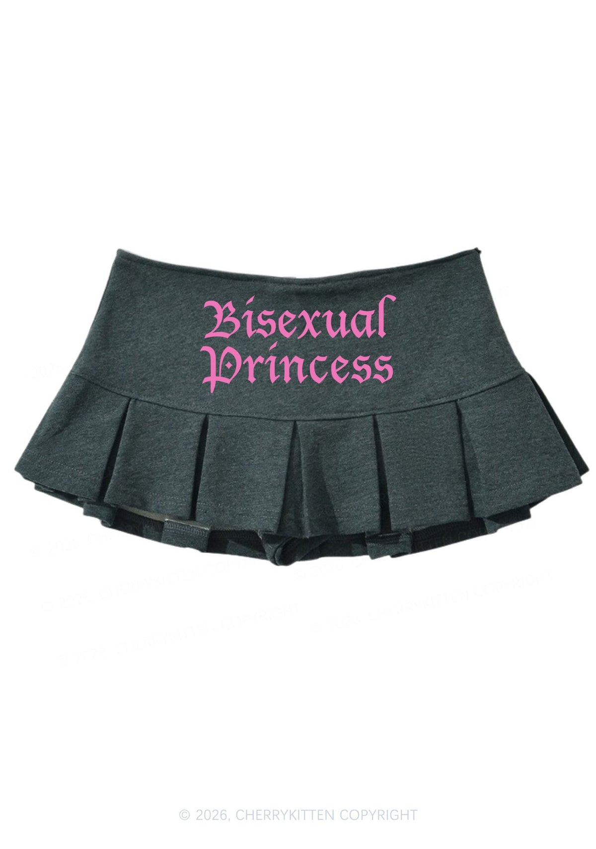 Bisexual Princess Pride Y2K Mini Pleated Skirts Cherrykitten