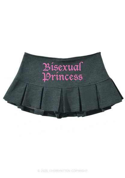 Bisexual Princess Pride Y2K Mini Pleated Skirts Cherrykitten