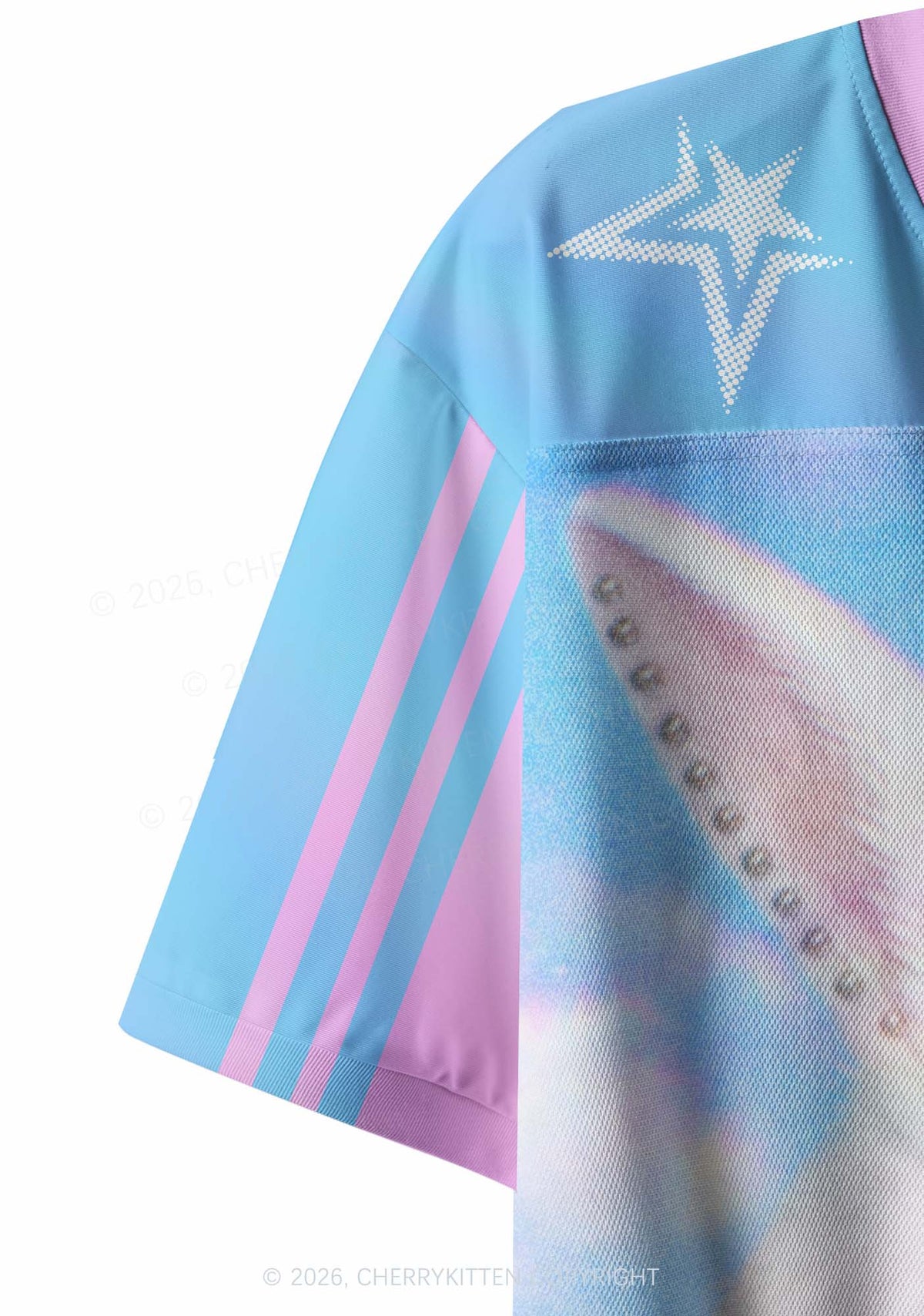 Smoking Punk Bunny Y2K Crop Sport Jersey Shirts Cherrykitten
