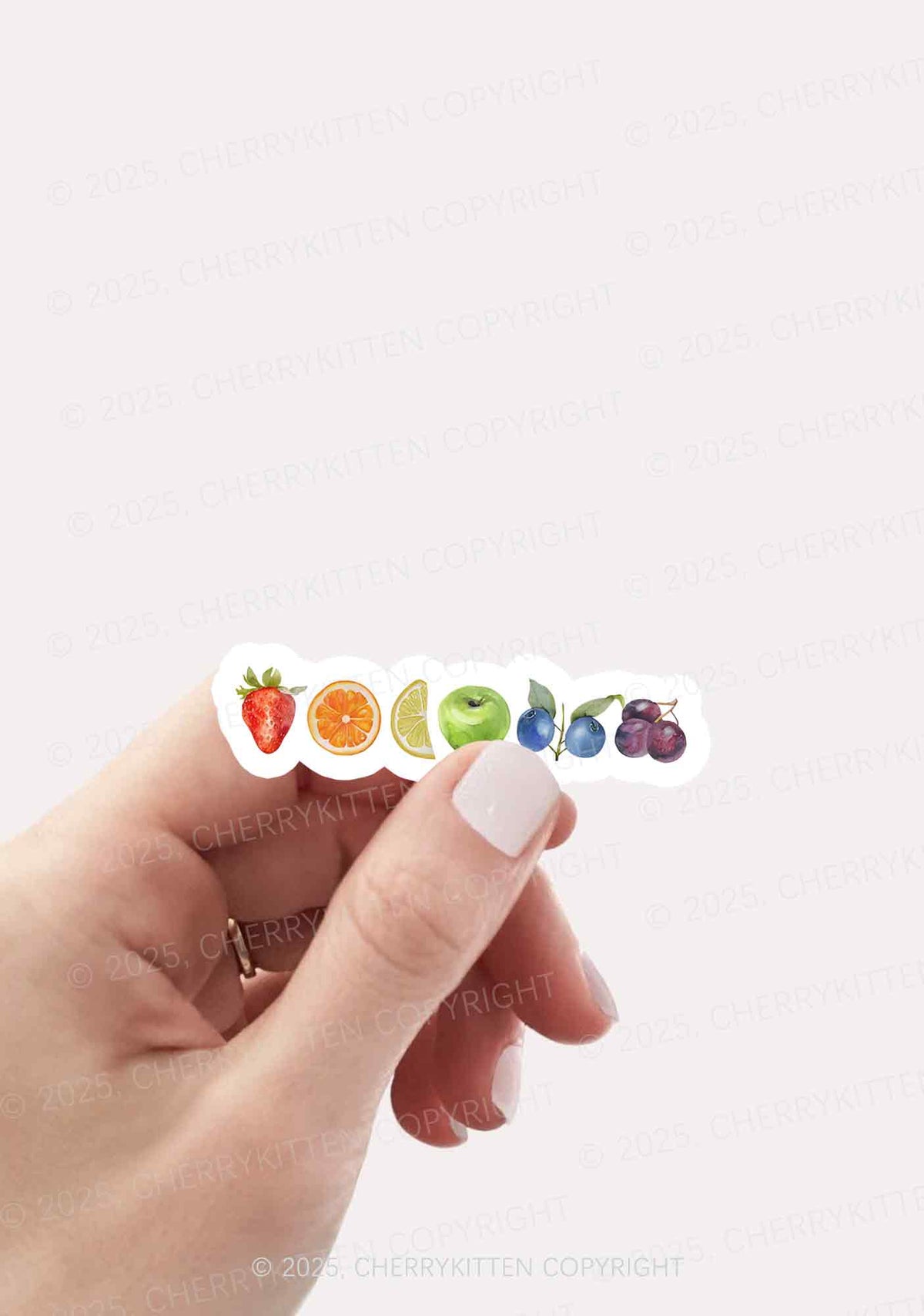 Six Fruity Pride 1Pc Y2K Sticker Cherrykitten