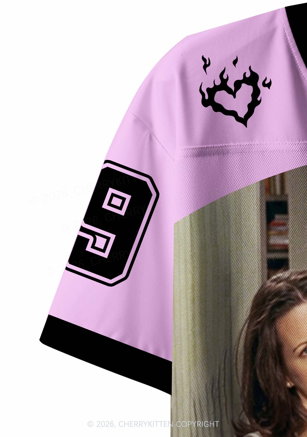 Girl Puzzled Y2K Crop Sport Jersey Shirts Cherrykitten
