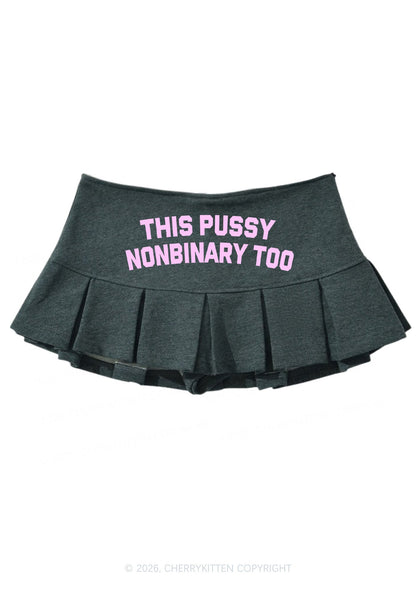 This Puxxy Nonbinary Too Pride Y2K Mini Pleated Skirts Cherrykitten