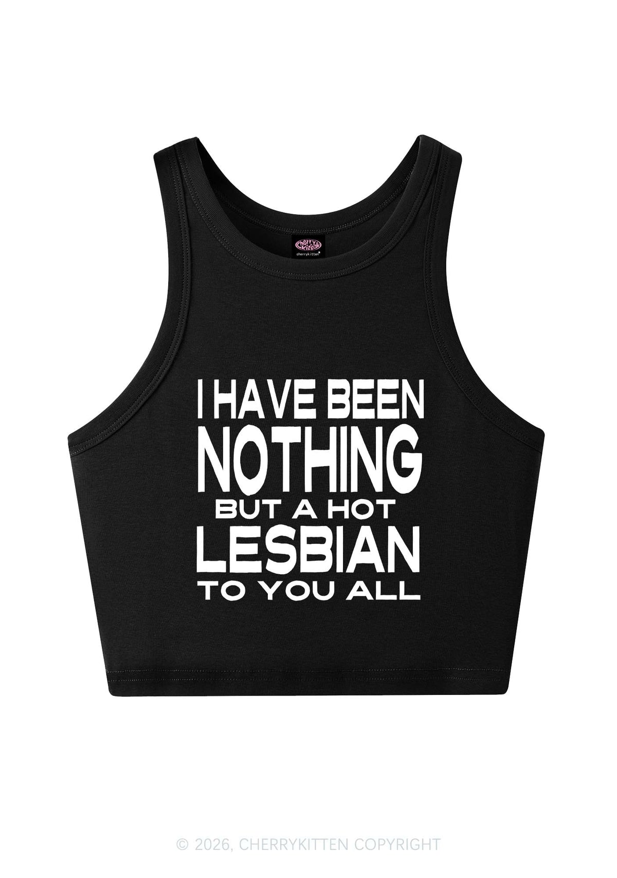 I Have Been A Hot Lesbian Pride Y2K Crop Tank Top Cherrykitten