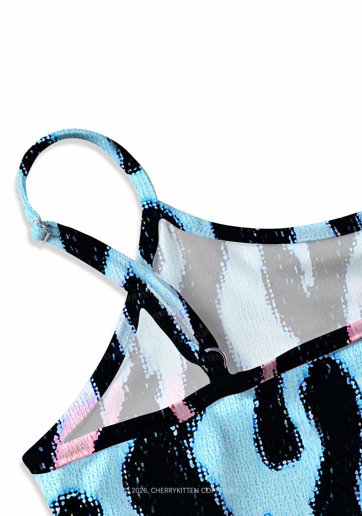 Trans Flame Pride Y2K Print Slip Dress Cherrykitten