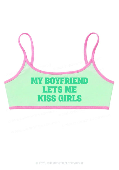 BF Lets Me Kiss Girls Y2K Super Crop Cami Cherrykitten