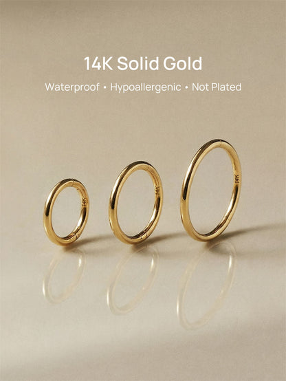 KOSINER 14K Solid Gold 16G (1.2mm) Hoop