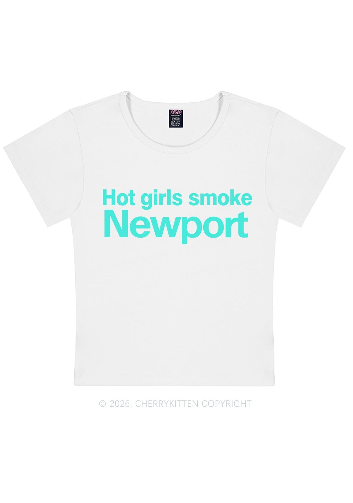 Hot Girls Smoke New Y2K Baby Tee Cherrykitten