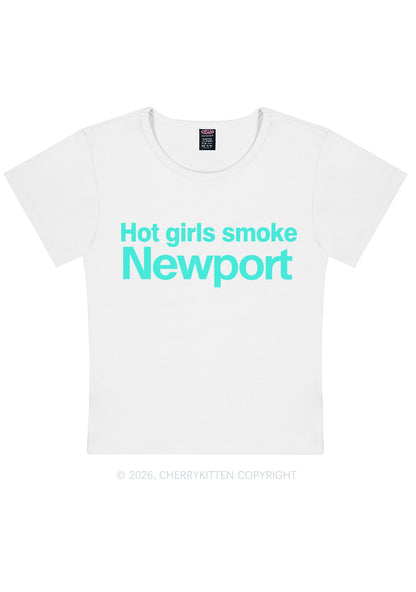 Hot Girls Smoke New Y2K Baby Tee Cherrykitten