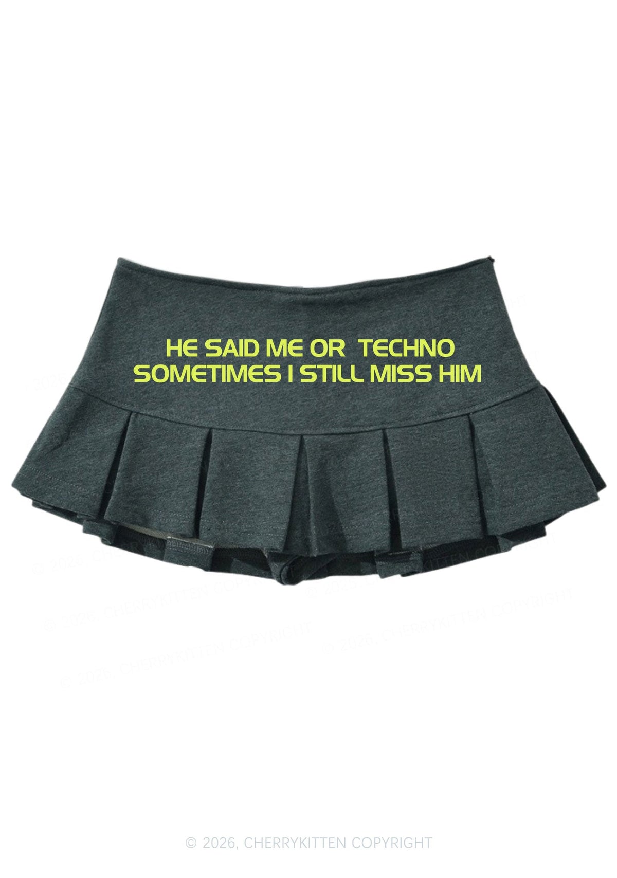 Me Or Techno Y2K Mini Pleated Skirts Cherrykitten