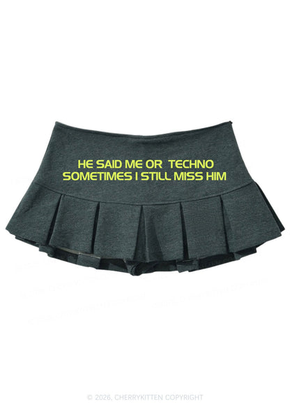 Me Or Techno Y2K Mini Pleated Skirts Cherrykitten