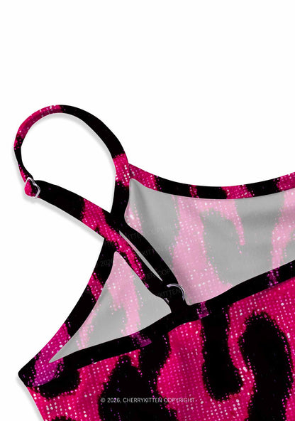 Bisexual Flame Pride Y2K Print Slip Dress Cherrykitten