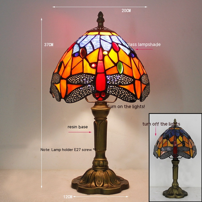 Tiffany Dragonfly Stone Table Lamp