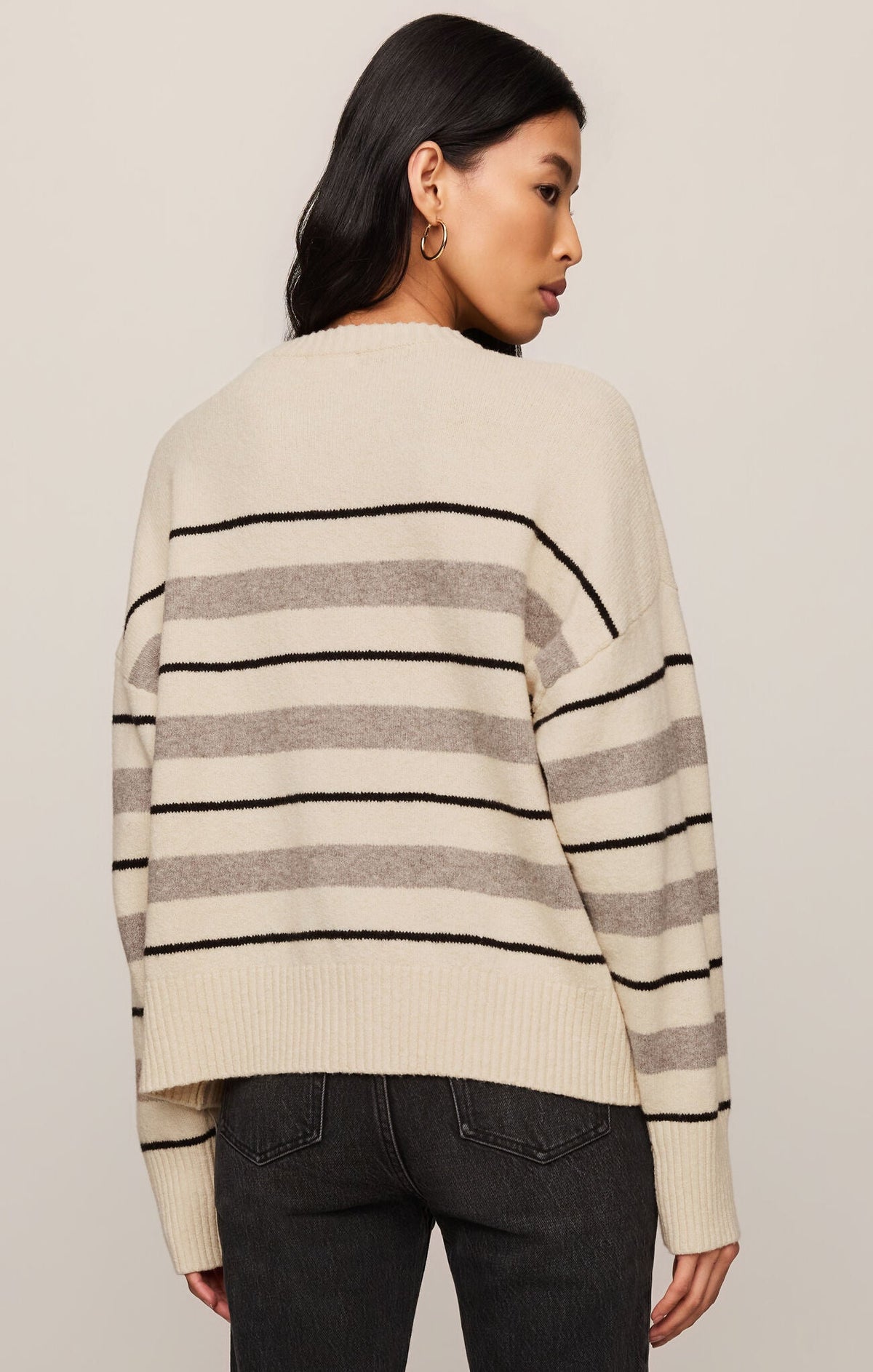 Cirrus Stripe Sweater - Chalk