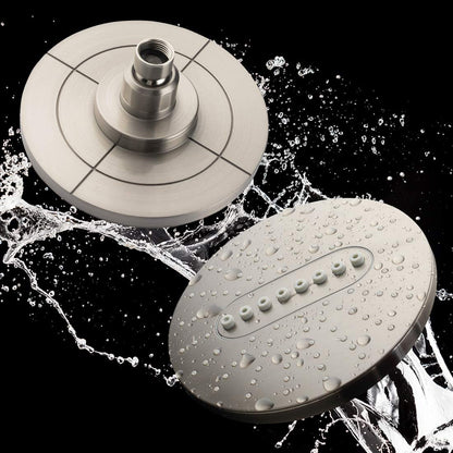 Bright Showers 6.3" 2-Spray Rainfall Shower Head with Adjustable Angles