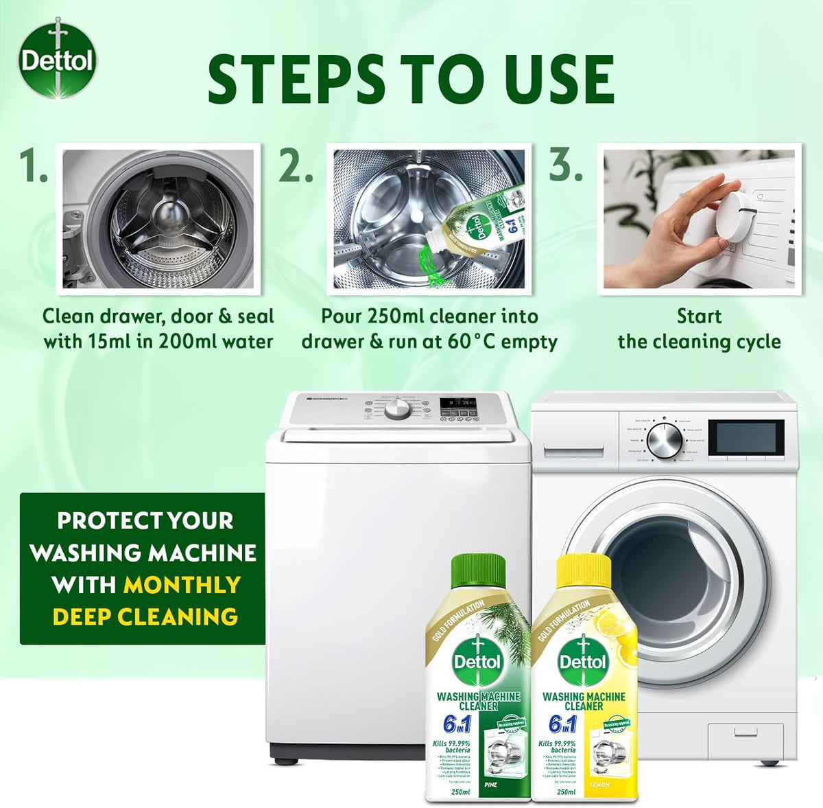 DETTOL Washing Machine Cleaner (250ml)
