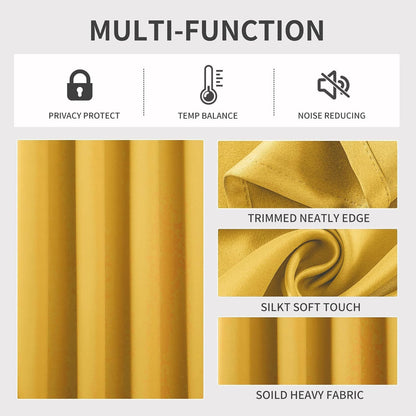 2-Pack Solid Thermal Blackout Curtain Panels - 55" x 84"