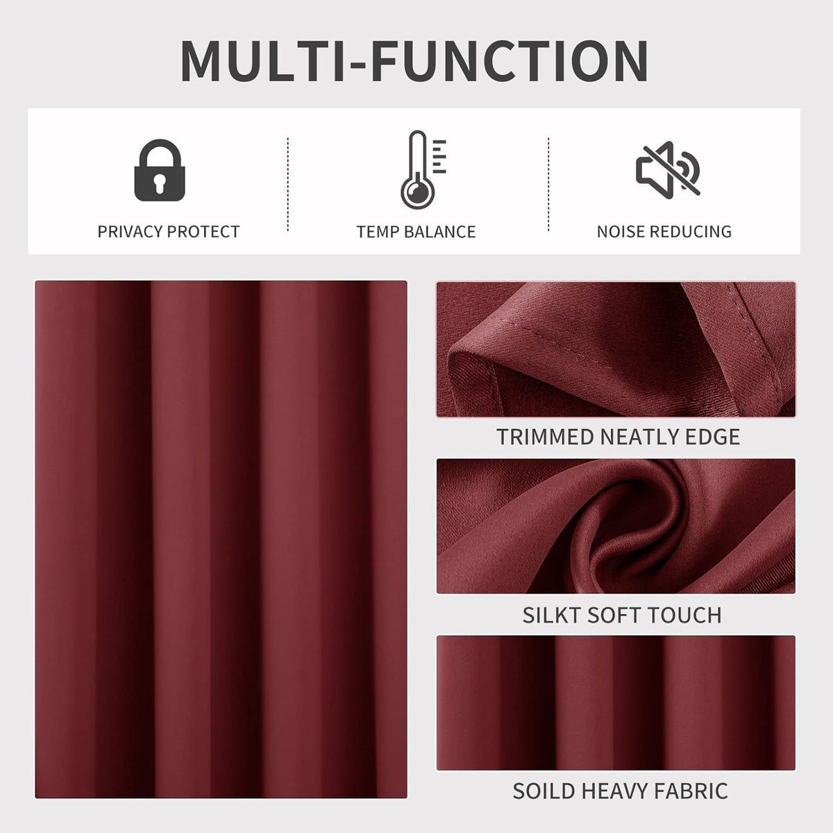 2-Pack Solid Thermal Blackout Curtain Panels - 55" x 84"