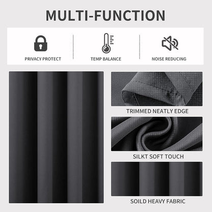 2-Pack Solid Thermal Blackout Curtain Panels - 55" x 84"