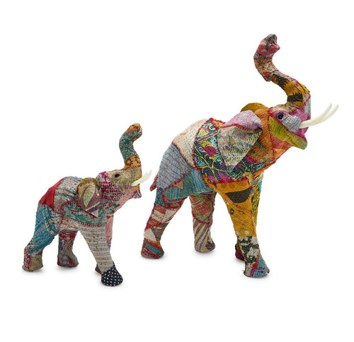 Patchwork Elephant (Set of 2)