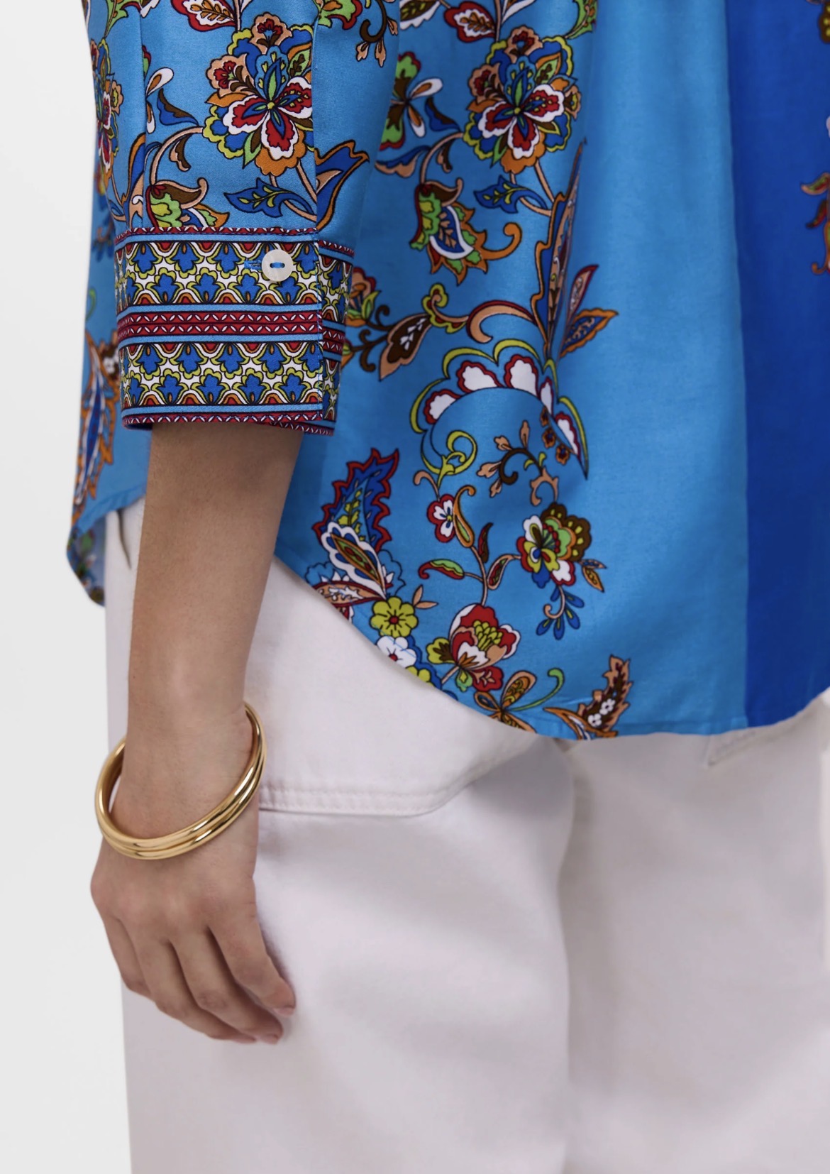 Margaret Jacobean Floral 3/4 Sleeve Shirt