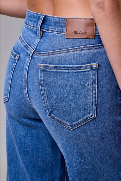 Nori 31" - Dark Wash Clean Stretch Wideleg