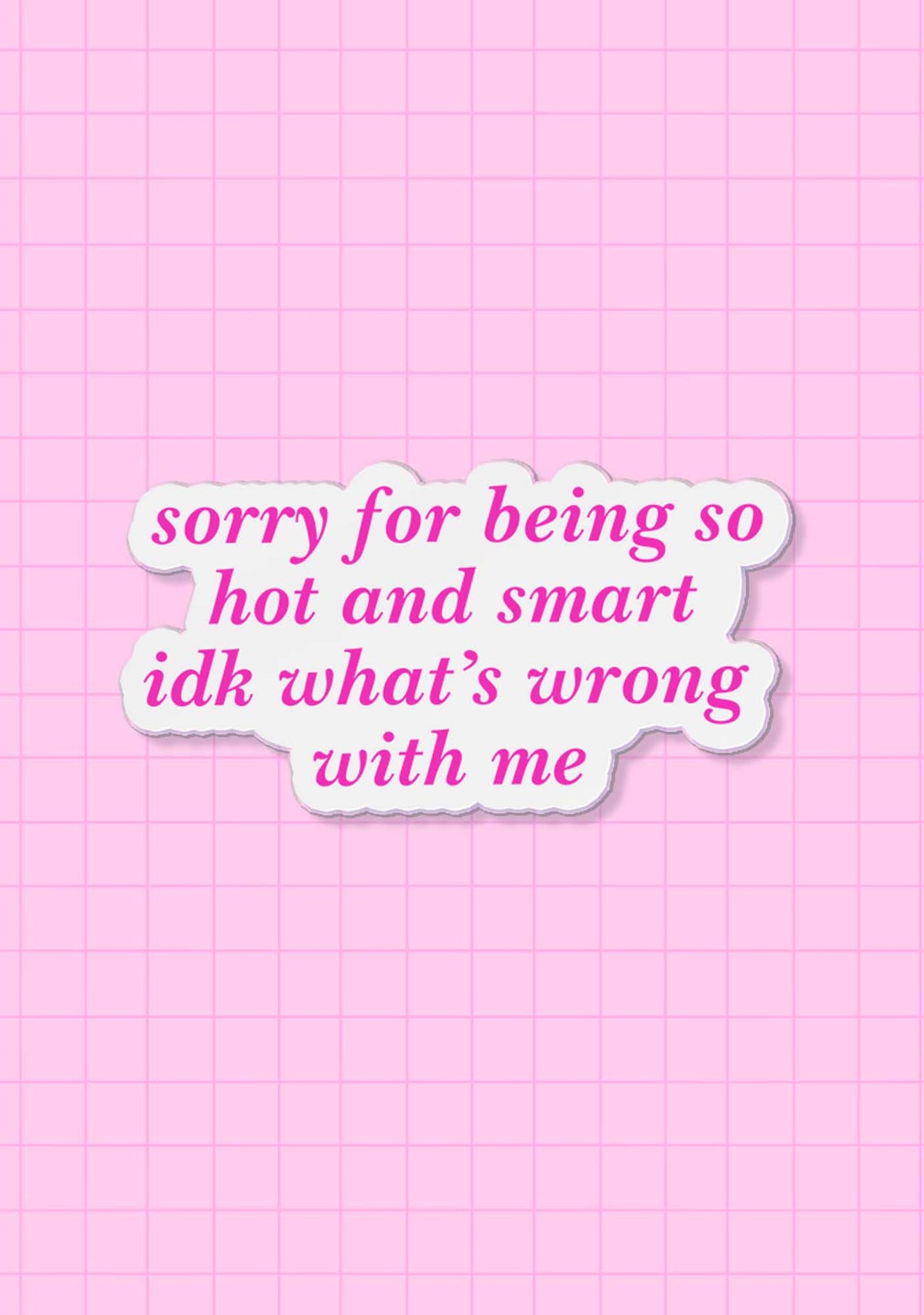 Sorry For Being So Smart 1Pc Y2K Pin Cherrykitten