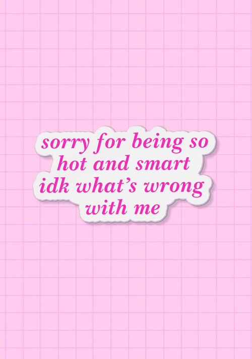 Sorry For Being So Smart 1Pc Y2K Pin Cherrykitten