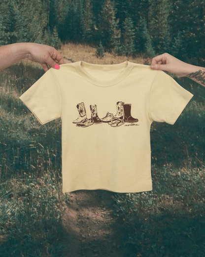 "Montana Footprint" Crop Tee