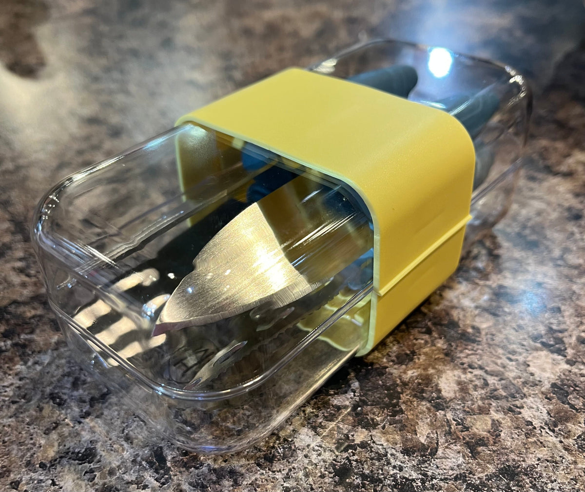 Stainless Steel Plastic Cheese Knives with Container