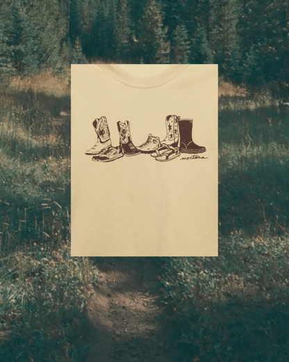 "Montana Footprint" Crop Tee