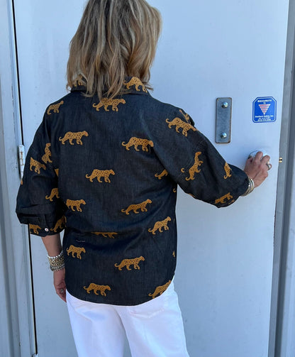 Milano Black Cheetah Top