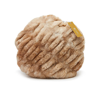 Marbled Faux Fur Round Pillow