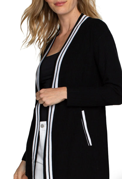 Open Front Cardigan - Black