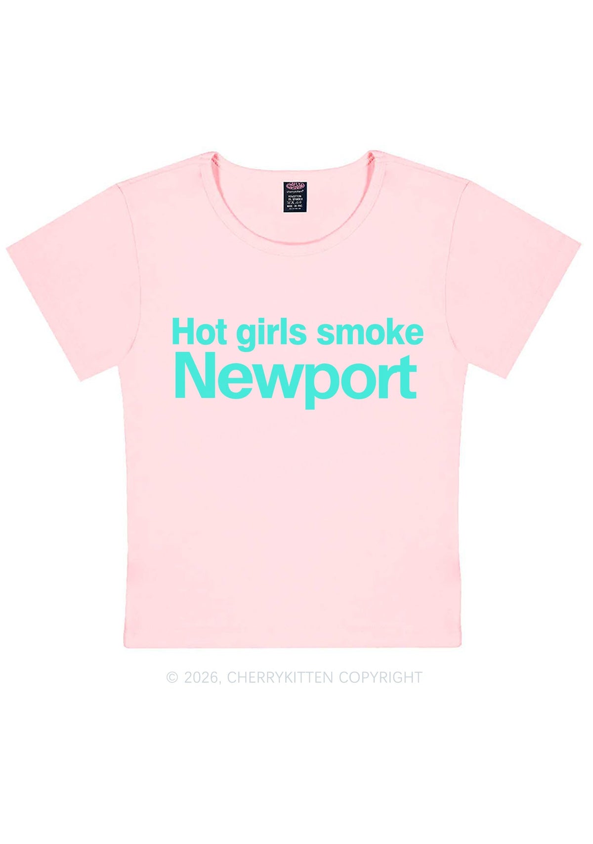 Hot Girls Smoke New Y2K Baby Tee Cherrykitten