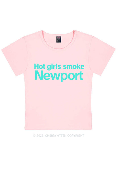 Hot Girls Smoke New Y2K Baby Tee Cherrykitten