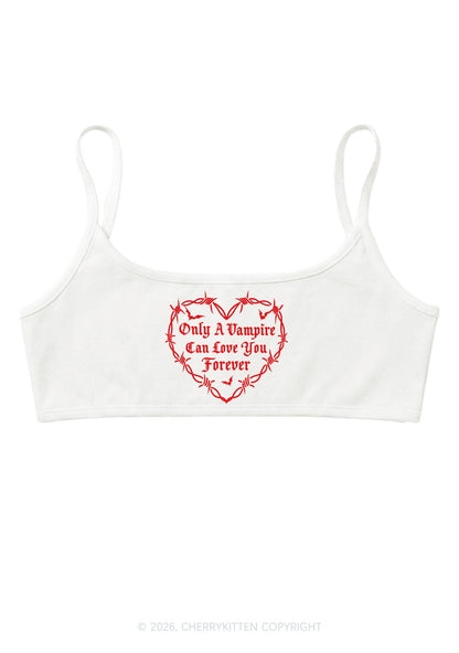 Halloween Vampire Love You Forever Y2K Super Crop Cami Cherrykitten