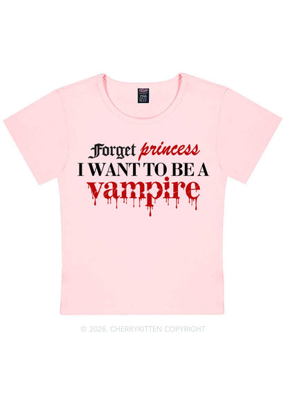 Halloween Want To Be Vampire Y2K Baby Tee Cherrykitten