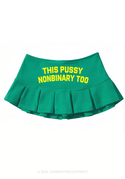 This Puxxy Nonbinary Too Pride Y2K Mini Pleated Skirts Cherrykitten