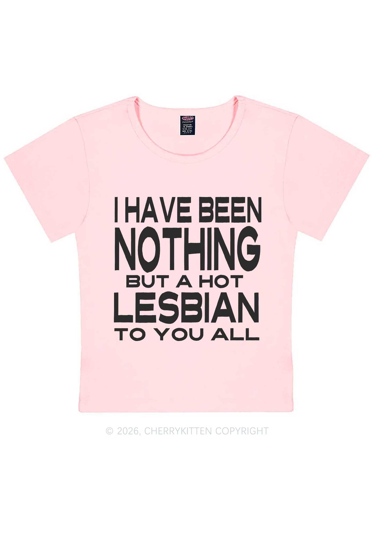 I Have Been A Hot Lesbian Pride Y2K Baby Tee Cherrykitten